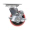 Vestil Polyurethane Swivel With Brake Caster 4 In. Diameter x 2 In. Width 792 Lb. Capacity Red/Black CST-VE-4X2PU-SWB - alternate 4